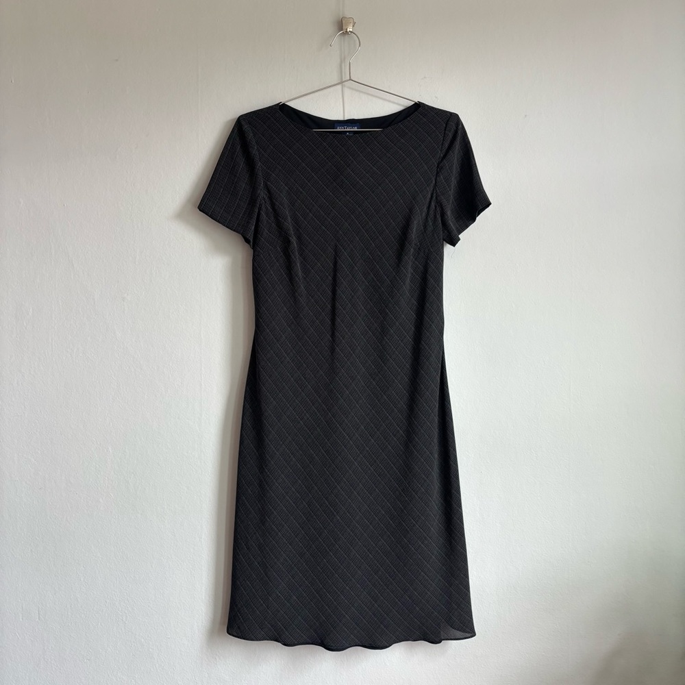 ann taylor plaid chiffon dress